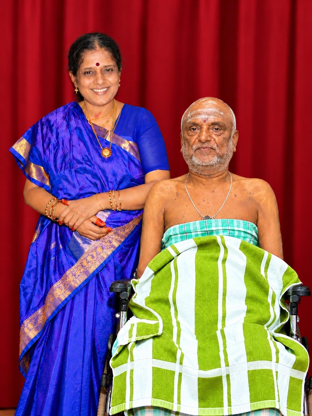 The founders of Sri Subramanya Charitable Trust at the Trust premises.