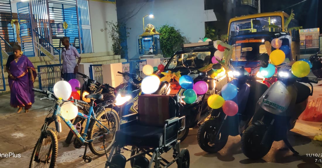 Ayudha Pooja for Sri Subramanya Charitable Trust Vehicles