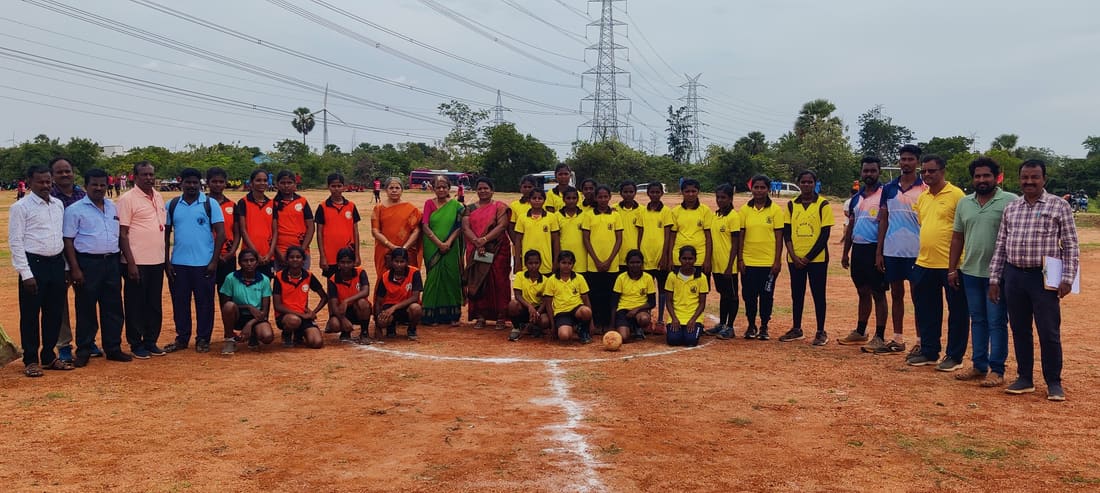 Young athletes at a district meet
